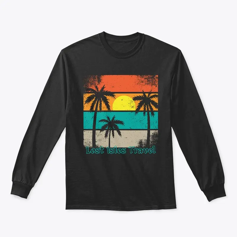 Retro Sunset and Palm Trees